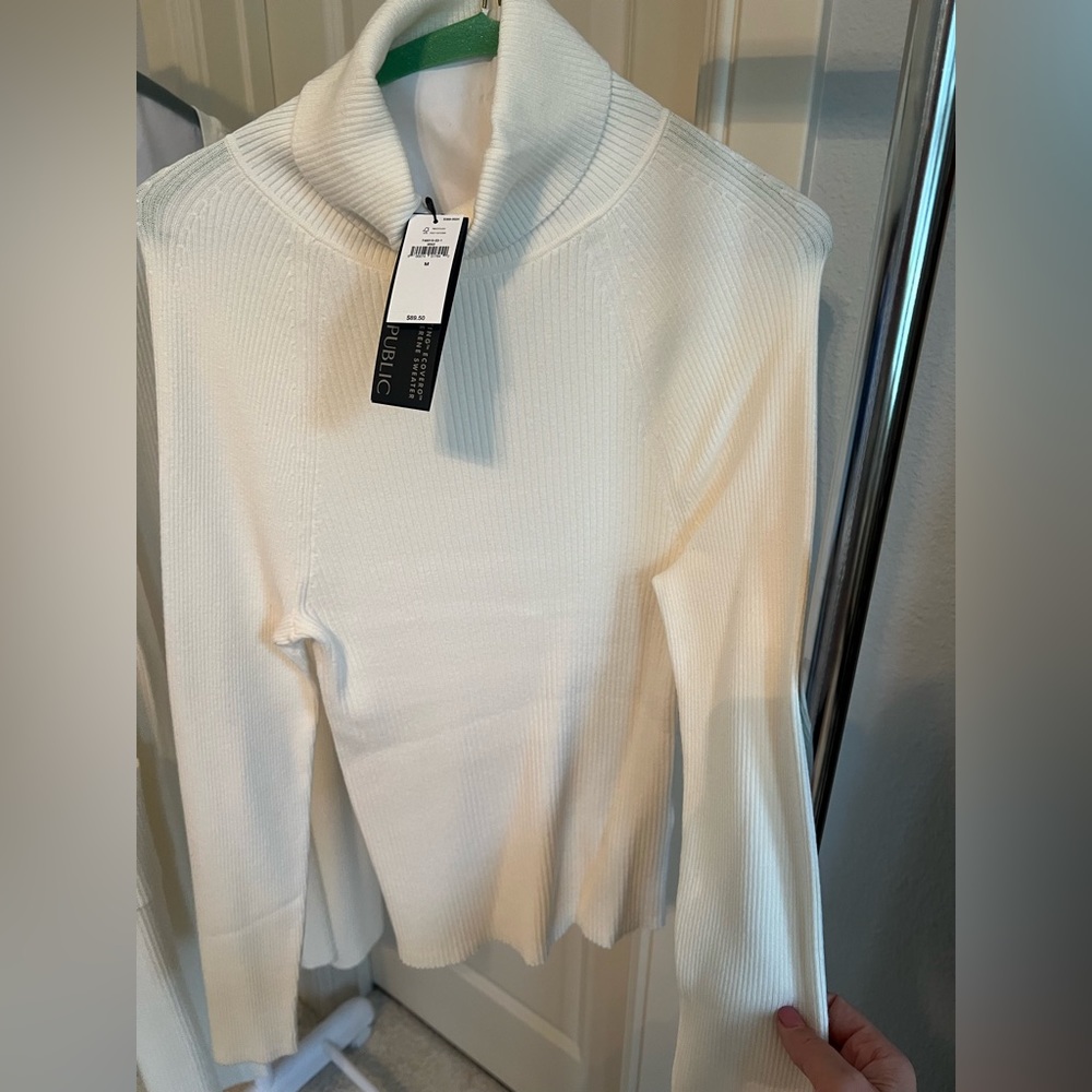 Ribbed turtleneck “Lenzing Ecovero Serene Sweater” NWT